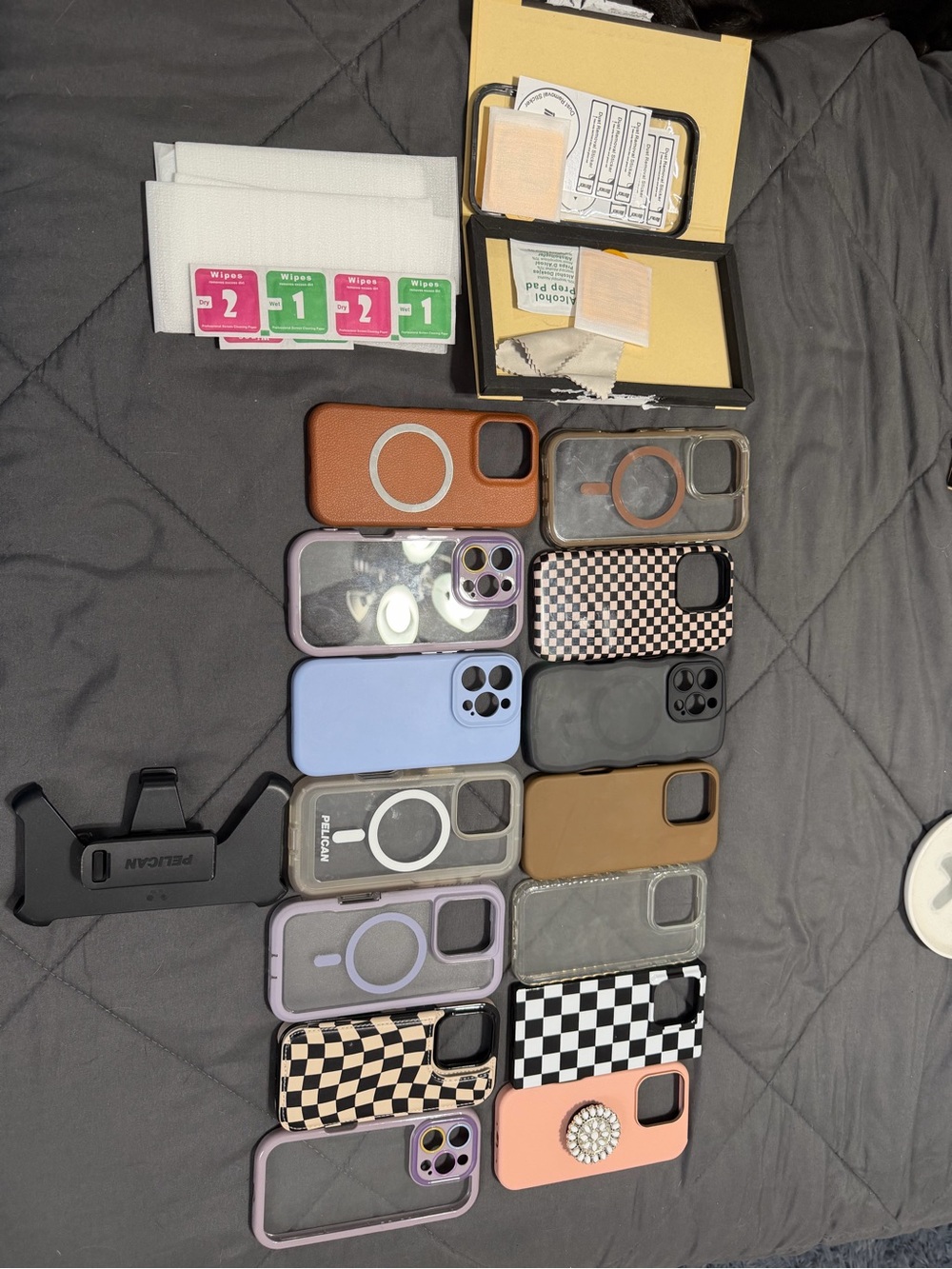 Mixed Color iPhone Magnetic Cases Bundle with Accessories iPhone 16 pro